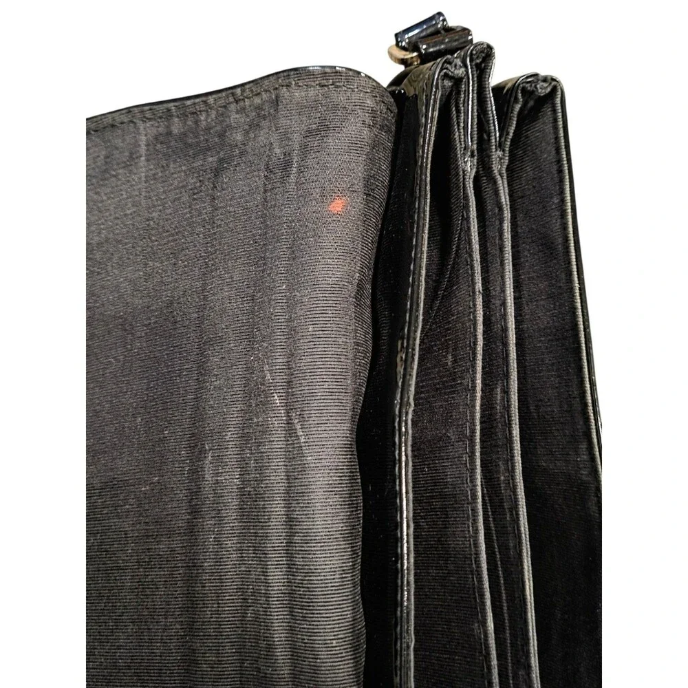 Vintage 1970s–1980s Black Patent Finish Shoulder Bag